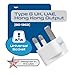 Ceptics UK, Hong Kong, Ireland, UAE Travel Plug Adapter (Type G) - 3 Pack [Grounded & Universal] (GP-7-3PK), White, Standard