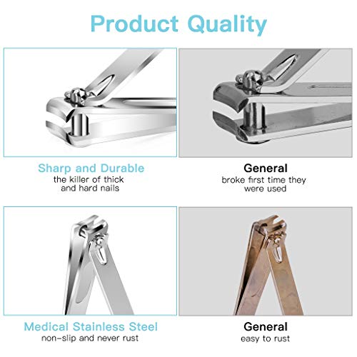 Nail Clippers Set 18PCS Manicure Set Manicure & Pedicure Tools Professional Nails Includes Scissor Tweezer Knife Ear Pick Cuticle Remover Tools - Nail Care Tools with Travel Case (pink)