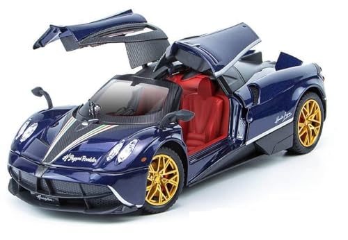 Image of LONGMIRE Metal Pull Back Diecast Car Pull Back Model with Sound Light Boys Gifts Toys for Kids Pack of 1, Multicolor (1:32 Pagani Huayra)