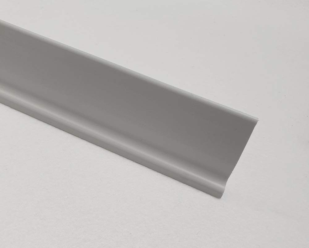 Battiscopa per rivestimento pavimento, flessibile, in PVC, alta qualità di MadeInNature®, Bianco, Grigio chiaro, Grigio scuro, Nero, altezza 70 mm, lunghezza da scegliere (50 ml, Gris clair)