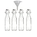 Viva Haushaltswaren Lot de 4 Petites Bouteilles en Verre 250ml avec Bouchon mécanique et Entonnoir 7cm