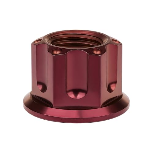 Image of Titanium M6 M8 M10 M12 M14 M16 Flange Bolt Nut Bicycle Motorcycle Rear Axle Car Modification Accessories Pack of 6 (M12 Pitch 1.25mm, Burgundy)