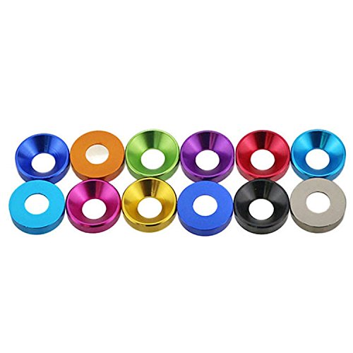 M2.5 Countersunk Washers,Aluminium Alloy,PK20,Jewelry Blue