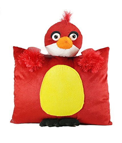 Image of Tickles Cartoon Character Cushion Stuffed Soft Plush Toy for Kids Boys & Girls (Color: Red Size: 35 cm)