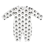 [STEBVI] ロンパース ゴリラ ベビー服 長袖 カバーオール 女の子 男の子 赤ちゃん服 前開き パジャマ 新生児 幼児 かわいい 肌着 柔らかい 部屋着 寝間着 出産祝い プレゼント 0-3M