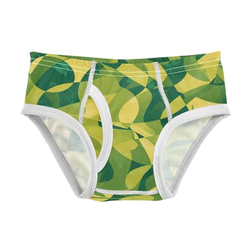 KLL Green Camouflage Texture Illustrations Boys Toddler Soft Training Underwear Cute Children Panties