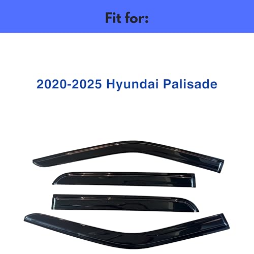 Image of IG Window Visors Fit for 2020-2025 Hyundai Palisade, Out-Channel Rain Guards Vent Wind Deflectors 4PC, Car Accessories for 20-25 Palisade