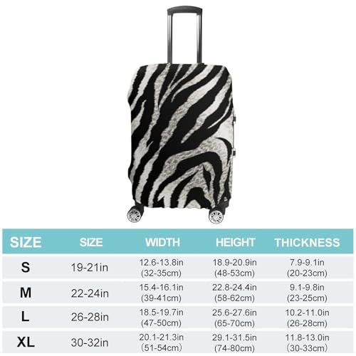 Carry on Luggage Cover Zebra Print Suitcase Covers for Luggages Tsa Approved Travel Luggage Sleeve Protector Elastic Suitcase Protector Anti-Scratch Washable Fits 19-30 Inch Case -S2