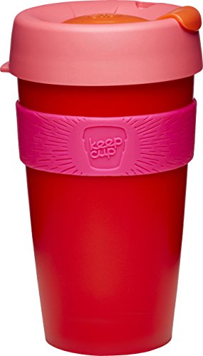 KeepCup 16 oz Grande Polipropileno #5 Jarra de Viaje, Rojo y Rosa