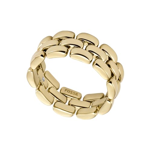 Fossil Damen-Edelstahlband Ringe, 6, Gelbgold – Ansicht 5