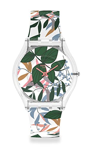 Swatch Skin Classic BIOSOURCED Leaves Jungle Quartz Watch (B09TRTM4T6) Amazon Price History, Amazon Price Tracker