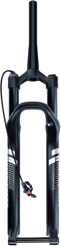 HOMSXPAC Mountain Bike Forks 27.5/29inch Bikes 1-1/8" Straight/tapered Front 120mm Travel Rebound Damping Manual/Remote 15 * 100mm Thru Axle(Tapered-remote,BLACK_