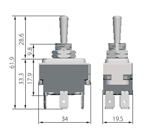 HQRP Toggle Switch Compatible with Ultra-Fab UF38-944014 UF38-944016 UF38-944017 A-Frame Electric Trailer Tongue Jacks 38-75-1037