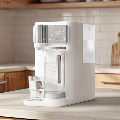 Countertop Reverse Osmosis System, Hot & Cold Water RO Filter, 7-Stage Filtration with Mineralization, Installation-Free Water Purifier with Autofill Pitcher, 3:1 Pure-to-Drain, TDS Reduction