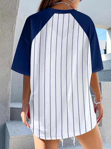 Baseball Graphic Shirts for Women Baseball Fan T-Shirts Baseballs Team Tee Game Day Outfits Casual Tops2