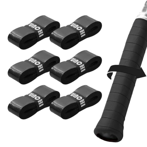 WUSJCOF Nastro Grip per Racchetta, 6 Pezzi Antiscivolo, Overgrip Tennis e Grip Racchetta Padel, Nastro per Racchette da Tennis e Badminton
