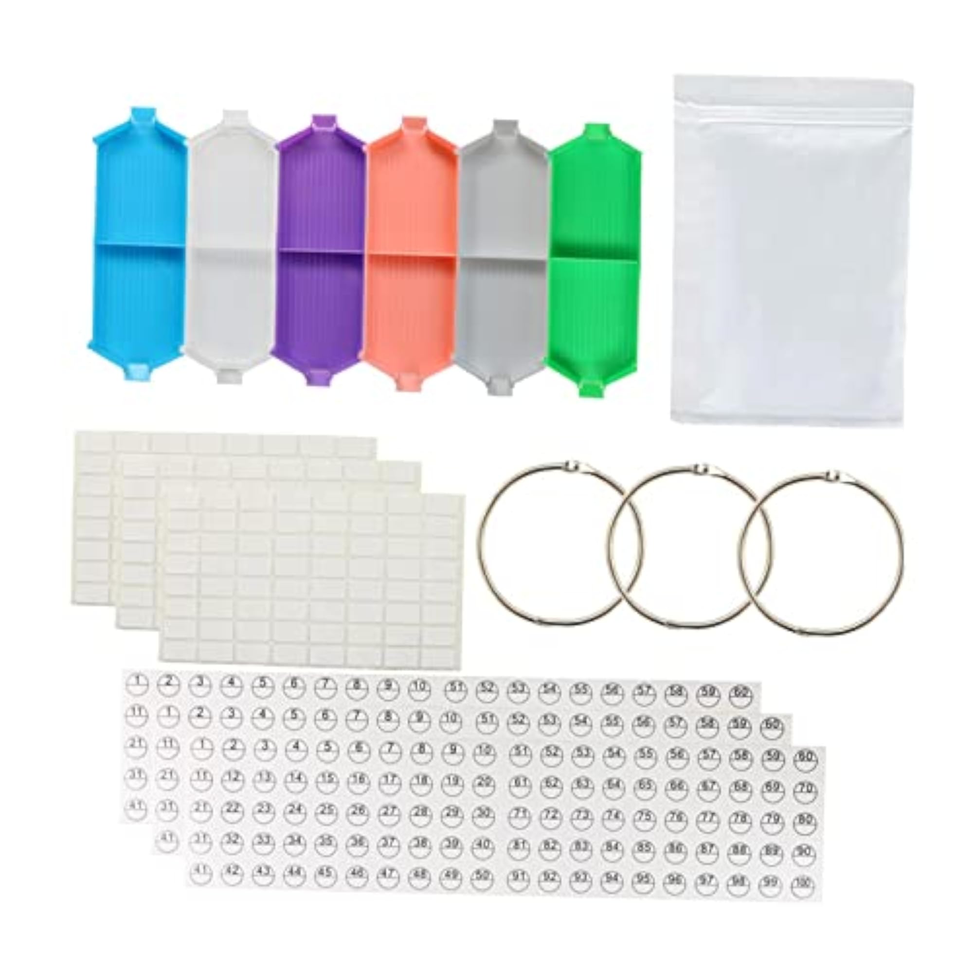 5D Diamond Painting Tools Kit with Tray, Stickers & Supplies