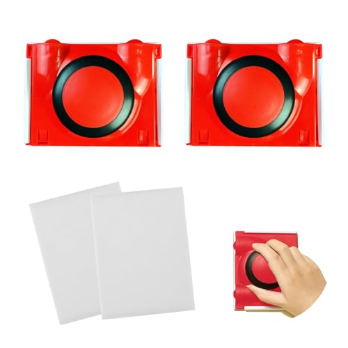 2 Pièces Coupe-Bordure de Peinture Kit, Rouge, Multifonctionnel, Outil de Coupe pour Bordure de Peinture, Design de Poignée Ronde - Inclus 2 Tampons de Rechange