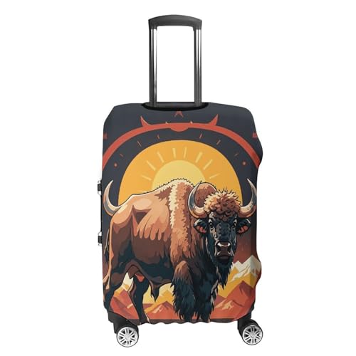Housse valise lavable résistante rayures bison 48cm - 4