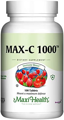 Maxi-Health Max Vitamin C -"1000mg" - with Bioflavonoids - 1000 Tablets - Kosher