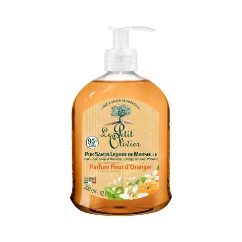 Le Petit Olivier Pure Marseille Liquid Soap - Orange Blossom Perfume for Women - 10.1 oz Soap Cover