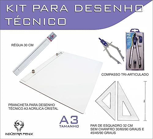 Kit desenho técnico para engenheiros e arquitetos