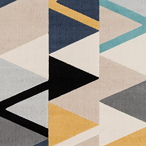 Image of Modern Handmade Woolen Carpet for Living Room Bedroom and Hall Size 9 x 12 Feet Color Multi