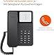 Gigaset DESK 400 - Schnurgebundenes Telefon mit elastischem Kabel - Platz für 10 Kurzwahleinträge - Wahlwiederholung - MFV- oder Impulswahl einstellbar, schwarz [Deutsche Version]