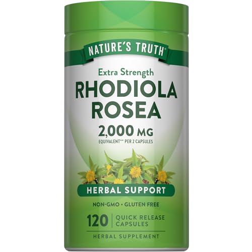 Natures Truth Rhodiola Rosea | 2000mg | 120 Capsules | Non-GMO & Gluten Free Extract Supplement