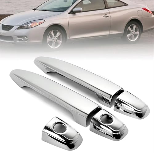 Cubiertas cromadas para manijas de puertas de coche compatibles con Toyota Avalon 2005-2008 3
