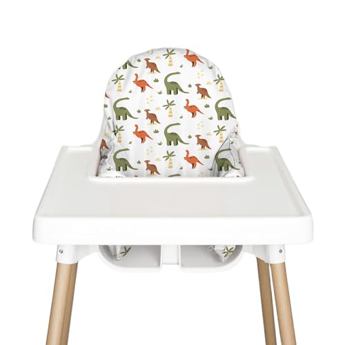 Image of Nibble and Rest Highchair Insert Cover, Compatible for IKEA Antilop Highchair, High Chair Accessories Stain-Proof and Wipeable Insert Cover (Cushion NOT Included)(Dinosurdays)