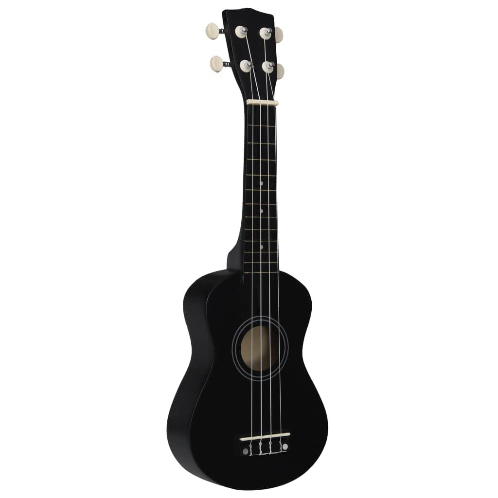 Musikinstrumente – Hobbys & Creative Arts – Sopran-Ukulele-Set mit Tasche für Kinder, schwarz, 53,3 cm