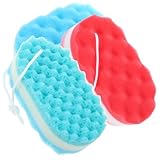Healvian 9 Piezas esponja de baño exfoliate esponja baño bebe taza de enjuague de baño de bebé jabon para el cuerpo esponjas depurador cómodos estropajos de ducha adulto cepillo de baño