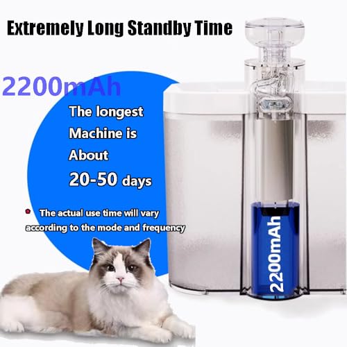 Fuente de agua inalámbrica para gatos 2.2 l verde miniatura 6