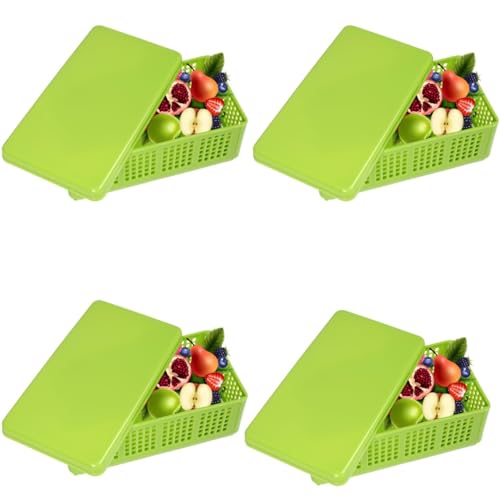 Image of Generic Foldable Plastic Basket, Green - 2 Pack