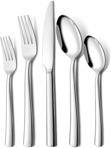Terlulu Besteck Set 6 Personen, 30 teilig Edelstahl Besteckset, Essbesteck Set mit Messer Gabel Löffel, Hochwertiges Edelstahlbesteck,...