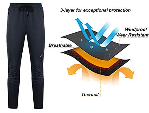 image for STUTSPORTS Men's Cycling Pants Windproof Bike Pants Long Riding Bicycl