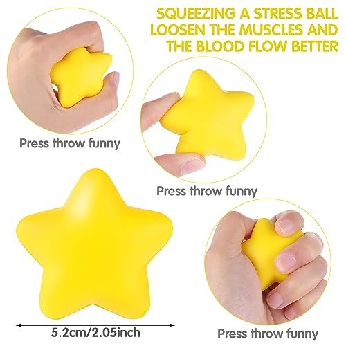 ASTER 12 palline antistress con stella gialla