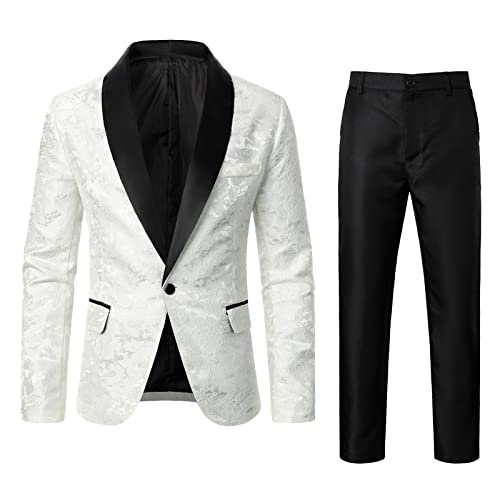 Costume extensible homme blanc pour le confort d'un grand bal