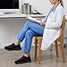 TIOSEBON Women's Lightweight Casual Walking Athletic Shoes Breathable Running Slip-On Sneakers for Jogging Workout 5 US All Black
