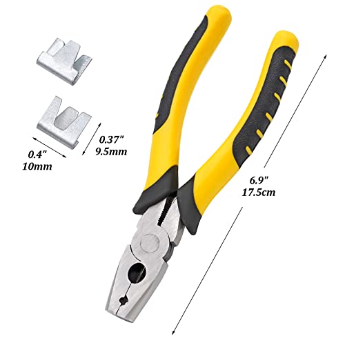 MUYIRTED Drahtkäfig-Schnallen-Clips und Zangen-Set, 300 Stück Clips, Metallschnallen-Clip für Haustier Katze Hund Kaninchen Käfig und Rinder Schaf Zaun Drahtgeflecht