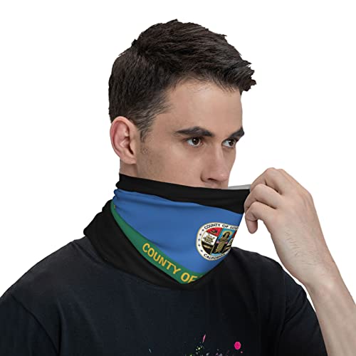 Balaclava de Cuello con Estampado Bicolor de Los Ángeles, California, para Hombre y Mujer, Mascarilla Facial Transpirable, Pañuelo Elástico, Color Blanco miniatura 7