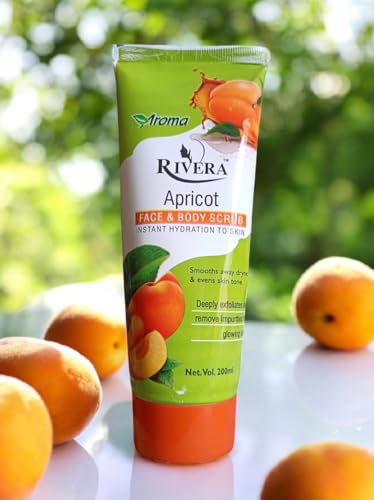 Image of LUXURY CREATION Rivera Face & Body Scrub Combo, Haldi Chandan & Apricot, Instant Hydration, Each 200ml, Pack of 2