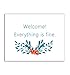 Welcome! Everything is fine. Welcome Sign Wall Art, Home Decor, The Good Place Quote, Blue Floral Print 8x10 inches UNFRAMED