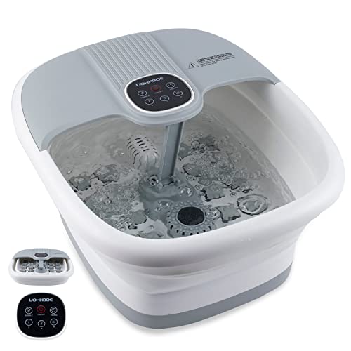 Fußbad Massagegerät Klappbares Fussbad mit Massagefunktion Heizung Vibration Zeitsteuerung Sprudelmassage Pediküre-Stein 3 Temperaturmodi 16 Rollen 192 Massageknoten um die Füße zu Entspannen Cover