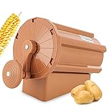 Huanyu Manual Tornado Potato Slicer Cutter Hand Spiral Vegetable Slicer Spiral Twisted Potato Chips Making Machine Curly Fries Maker for Sweet Potatoes Carrots Radishes Cucumbers BBQ DIY Reusable