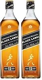 Johnnie Walker Black label, Whisky escocés blended 12 años, 700 ml (Paquete de 2)