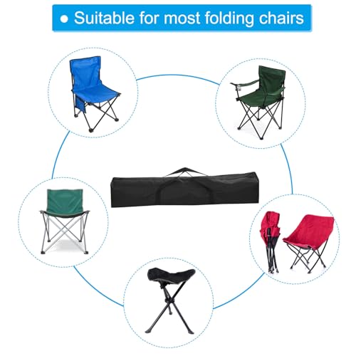 Sac de rangement pour chaise pliante avec grande fermeture éclair et sangle