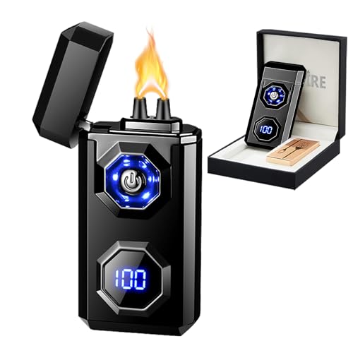 SKRFIRE Mechero de plasma eléctrico recargable USB C Arc de alta potencia, llama fresca, resistente al viento, electrónico, con linterna LED, para velas, fuegos artificiales, varillas de incienso