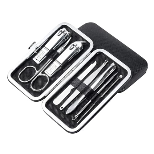 1 セットマニキュアカッター爪切りセット家庭用ステンレス鋼耳スプーン爪切りペディキュア爪はさみツール (Color : B)